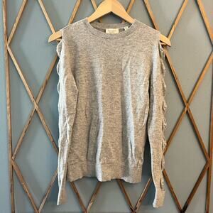 Ted Baker London Light Gray Sweater with Sleeve Detail